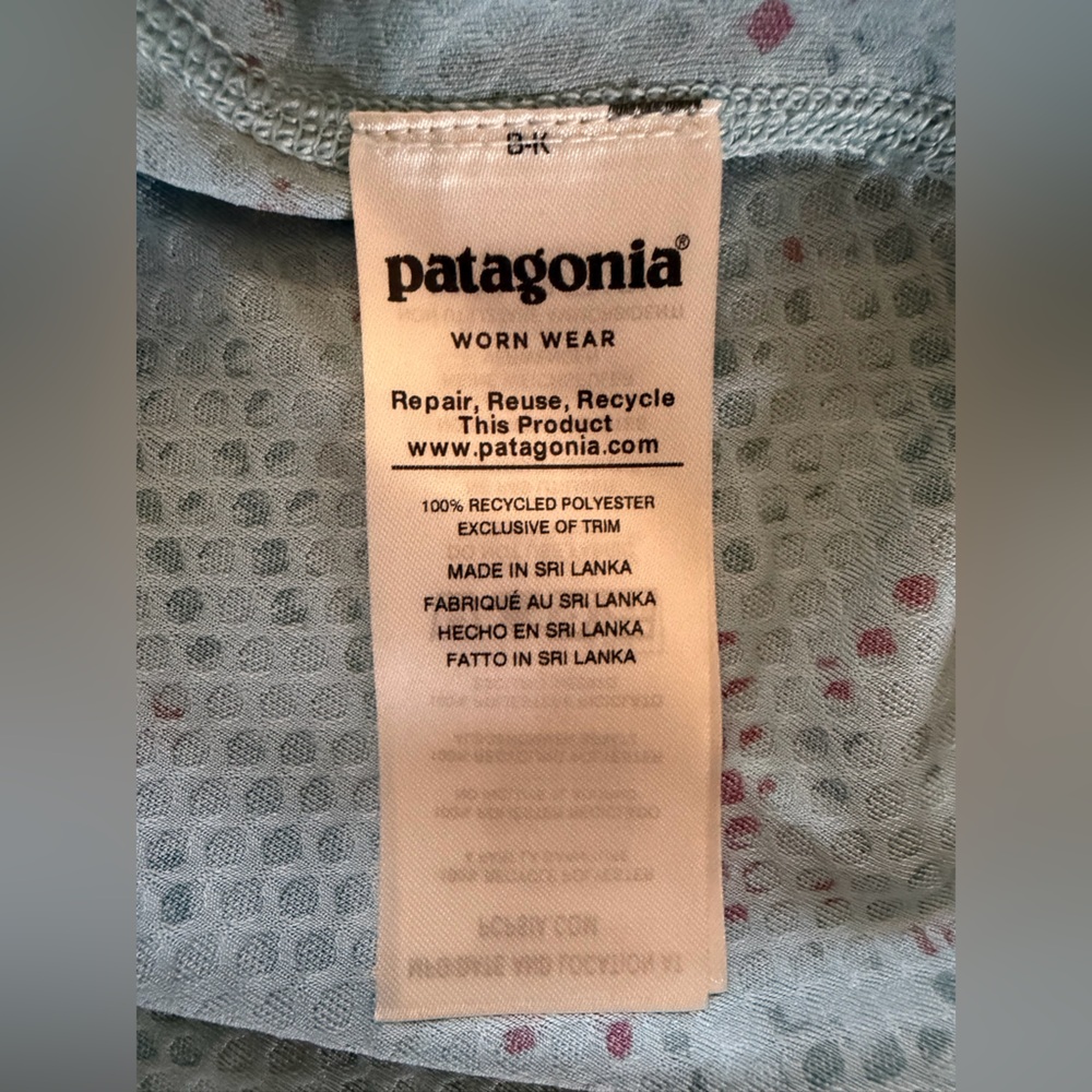 Patagonia Women's Small Capilene Midweight Top Baselayer Icefall Blue Big Sky - Picture 12 of 12